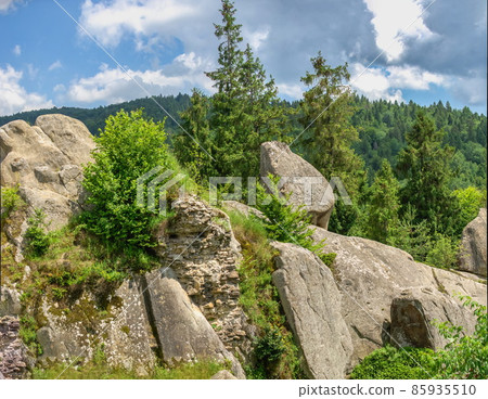 The rock complex of Tustan in Ukraine 85935510