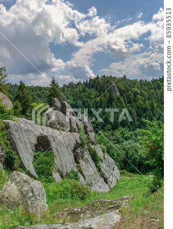 The rock complex of Tustan in Ukraine The rock complex of Tustan in Ukraine 85935513