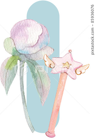 Alphabet A-Z isolated cute watercolor unicorn and stars clipart. Nursery unicorns illustration. Princess unicorns poster. Trendy pink cartoon horse. 85936076