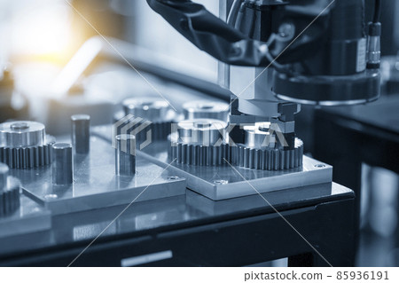 The hi-technology material handling process by robotic system with metal gear parts. The hi-technology material handling process by robotic system with metal gear parts. 85936191