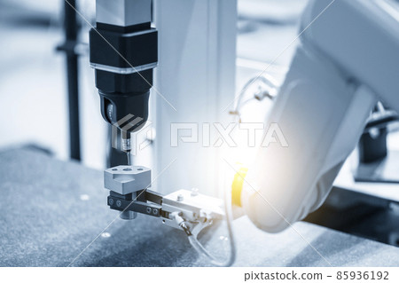 The robotic system working with multi-axis CMM machine. 85936192