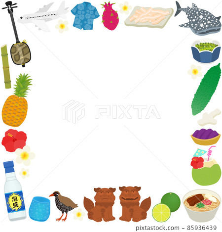 沖繩插圖框架 85936439