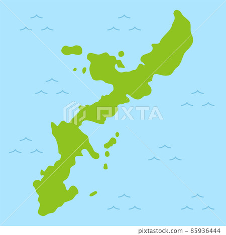 Deformed map of the main island of Okinawa 85936444