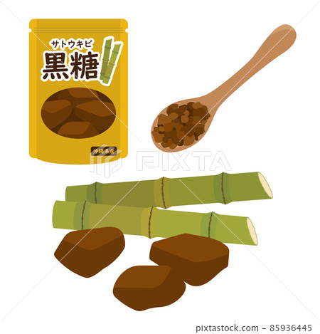 Illustration set of brown sugar 85936445