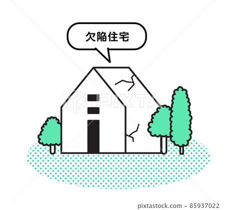 Simple illustration defective house 85937022