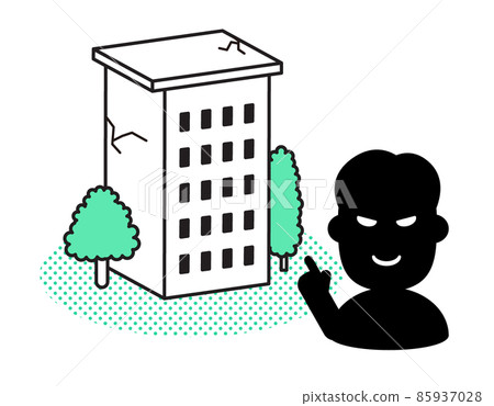 Simple illustration defective house 85937028