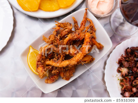 Fried octopus tentacles 85938309