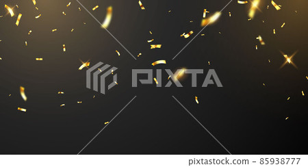 Vector image of golden confetti for a joyous party background 85938777