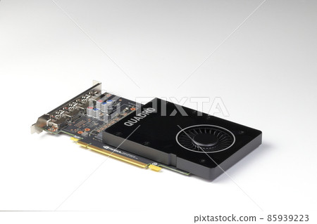 Professional video graphic card, High performance video graphic card for workstation computer isolated on white, Professional video graphic card, High performance video graphic card for workstation computer isolated on white, 85939223