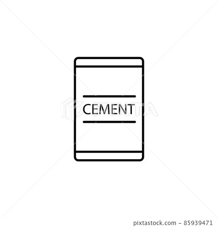 Cement bag line icon, build repair elements, construction tool, a linear pattern on a white background, eps 10. 85939471