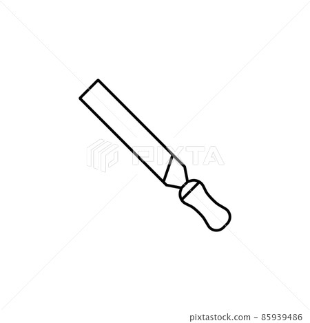 File and rasp tool line icon, build repair elements, construction tool, a linear pattern on a white background, eps 10. 85939486
