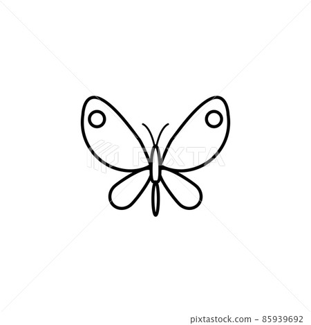 Butterfly line icon, spring easter elements, insect sign, a linear pattern on a white background, eps 10. 85939692