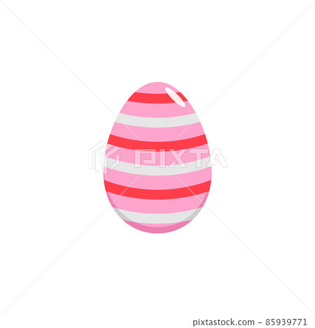 Easter egg flat icon, religion holiday elements, egg with lines, a colorful solid pattern on a white background, eps 10. 85939771