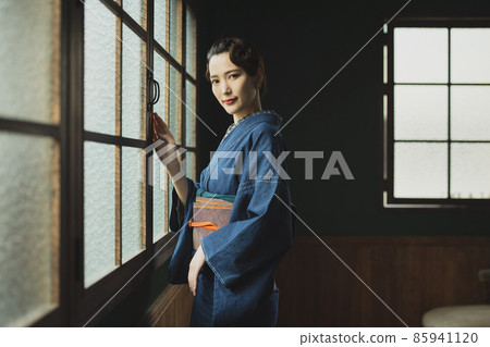 Denim kimono finger wave Denim kimono finger wave 85941120