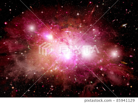galaxy in a free space. 3D rendering 85941129