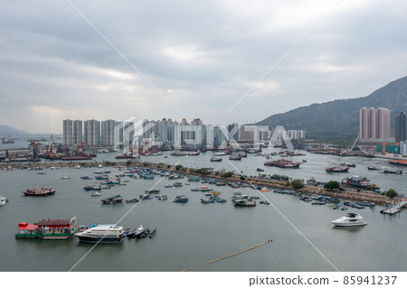 Castle Peak BayWaterfront Promenade and Tuen Mun Typhoon Shelter 17 Dec 2021 85941237