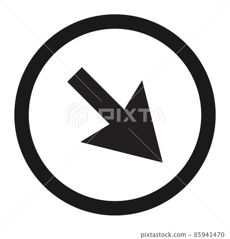 detour to the right sign line icon, Traffic and road sign, vector graphics, a solid pattern on a white background, eps 10 85941470