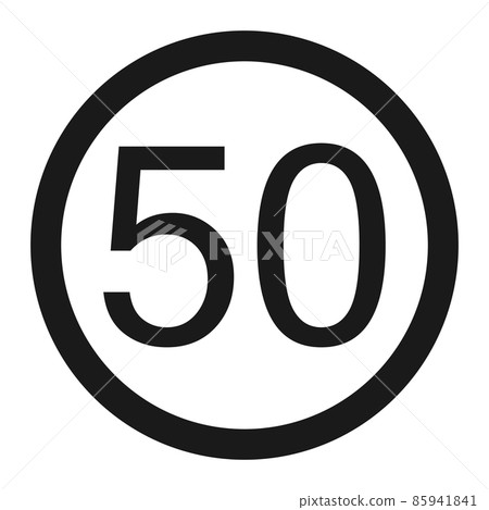 Speed limit line icon., Stock vector