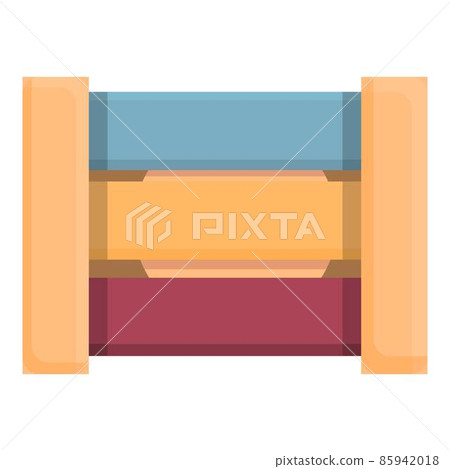 Montessori wall icon cartoon vector. Wood toy Montessori wall icon cartoon vector. Wood toy 85942018
