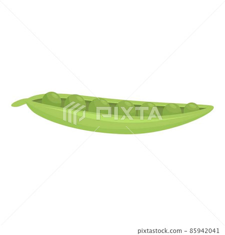 Peas icon cartoon vector. Green plant 85942041