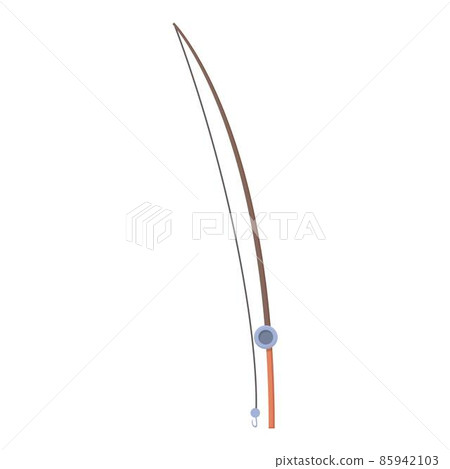 Fishing rod icon cartoon vector. Reel hook Fishing rod icon cartoon vector. Reel hook 85942103
