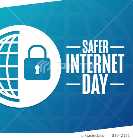 Safer Internet Day. Holiday concept. Template for background, banner, card, poster with text Safer Internet Day. Holiday concept. Template for background, banner, card, poster with text 85942151