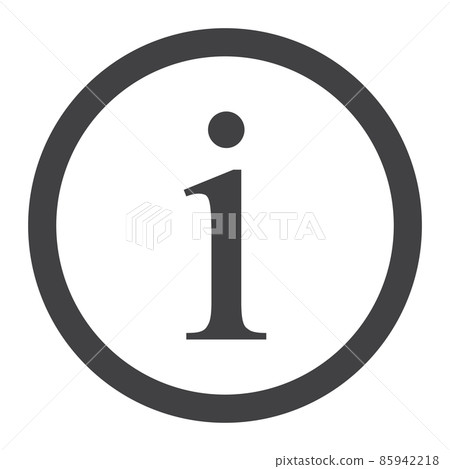 Information sign line icon, info and website button, vector graphics, a linear pattern on a white background, eps 10. Information sign line icon, info and website button, vector graphics, a linear pattern on a white background, eps 10. 85942218