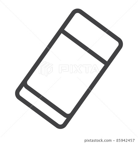 Eraser line icon, education and school, rubber vector graphics, a linear pattern on a white background, eps 10. Eraser line icon, education and school, rubber vector graphics, a linear pattern on a white background, eps 10. 85942457