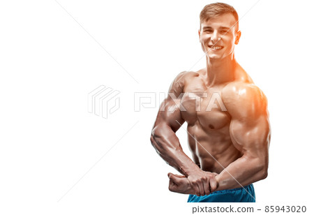 Image of muscle man posing in studio 85943020