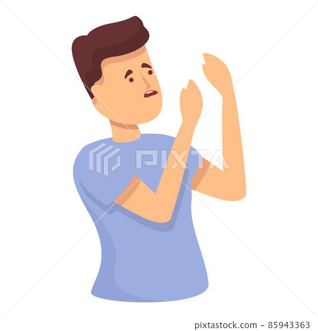 Daily stress icon cartoon vector. Mental panic Daily stress icon cartoon vector. Mental panic 85943363