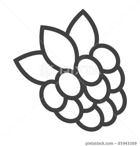 Blackberry line icon, fruit and diet, vector graphics, a linear pattern on a white background, eps 10. 85943389