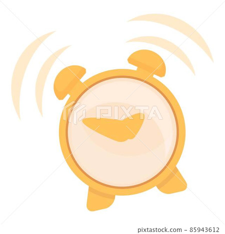 Alarm clock ringing icon cartoon vector. Ring wake 85943612