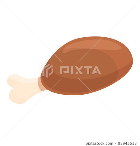 Chicken meat icon cartoon vector. Roast leg Chicken meat icon cartoon vector. Roast leg 85943618
