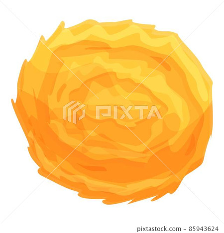 Village hay bale icon cartoon vector. Farm straw Village hay bale icon cartoon vector. Farm straw 85943624