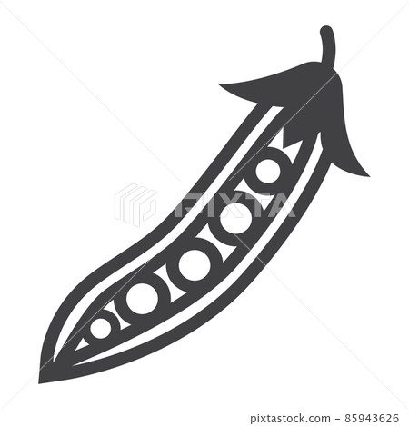 Peas line icon, vegetable and diet, vector graphics, a linear pattern on a white background, eps 10. Peas line icon, vegetable and diet, vector graphics, a linear pattern on a white background, eps 10. 85943626