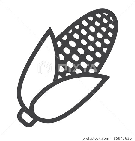 Corn line icon, vegetable and maize, vector graphics, a linear pattern on a white background, eps 10. Corn line icon, vegetable and maize, vector graphics, a linear pattern on a white background, eps 10. 85943630