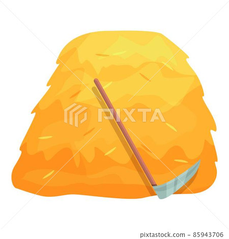 Bale hay icon cartoon vector. Farm stack 85943706