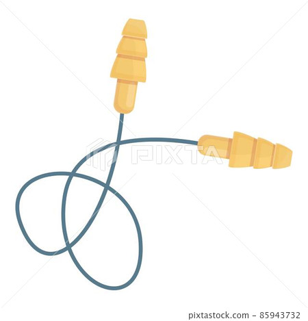 Earplugs equipment icon cartoon vector. Ear protection 85943732