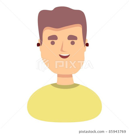 Man with earplugs icon cartoon vector. Ear protection Man with earplugs icon cartoon vector. Ear protection 85943769