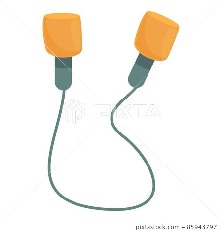 Wire earplugs icon cartoon vector. Ear noise 85943797