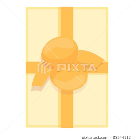 Gift present icon cartoon vector. Ribbon box 85944112