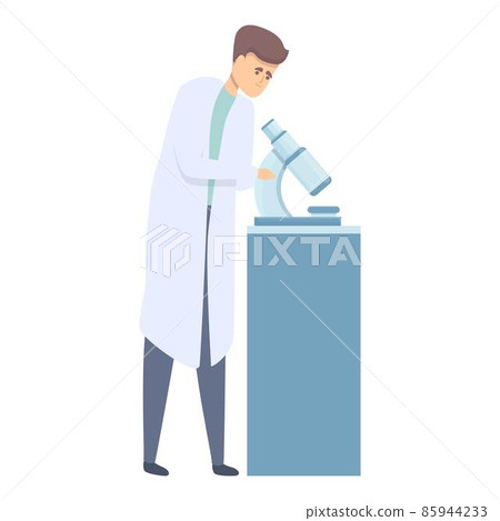 Doctor microscope icon cartoon vector. Lab research Doctor microscope icon cartoon vector. Lab research 85944233