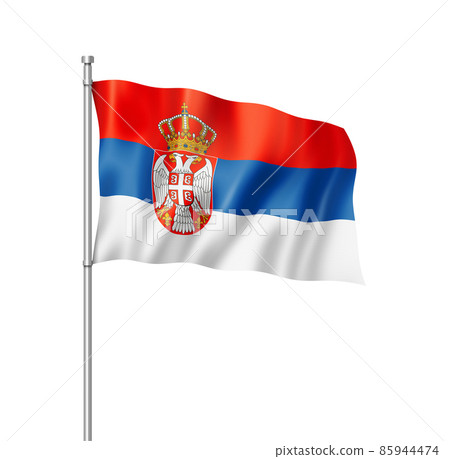 white on serbian flag