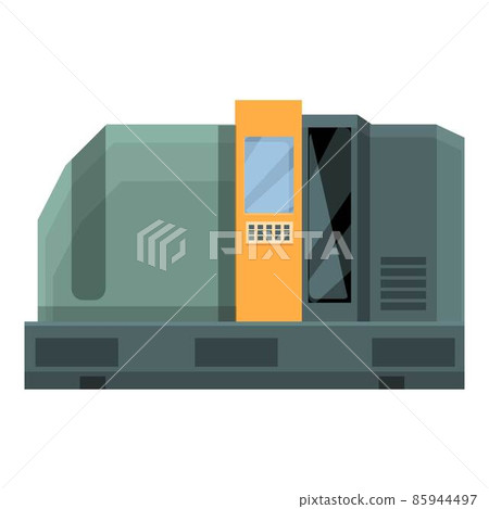 Cnc lathe equipment icon cartoon vector. Machine factory Cnc lathe equipment icon cartoon vector. Machine factory 85944497
