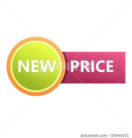 Business new price icon cartoon vector. Label tag Business new price icon cartoon vector. Label tag 85945031