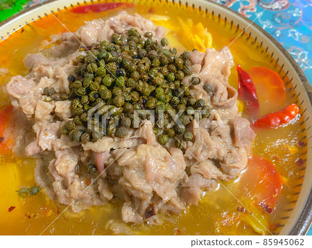 Chinese Sichuan cuisine, boiled lamb Chinese Sichuan cuisine, boiled lamb 85945062