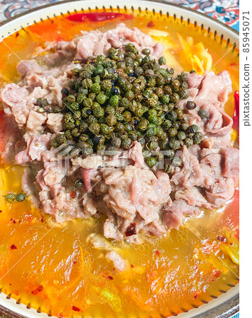 Chinese Sichuan cuisine, boiled lamb Chinese Sichuan cuisine, boiled lamb 85945071