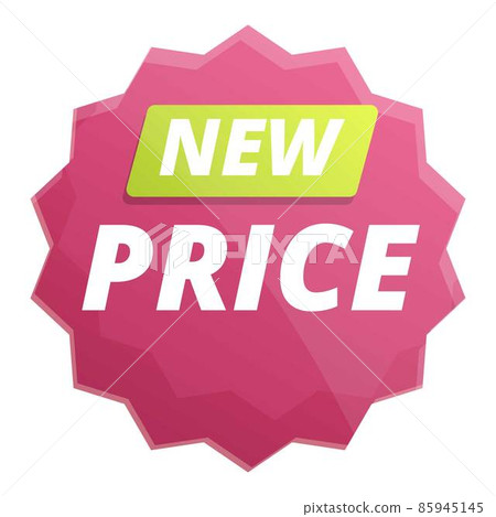 New price tag icon cartoon vector. Sale label New price tag icon cartoon vector. Sale label 85945145