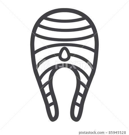 Salmon fish line icon, food and drink, sashimi sign vector graphics, a linear pattern on a white background, eps 10. 85945528