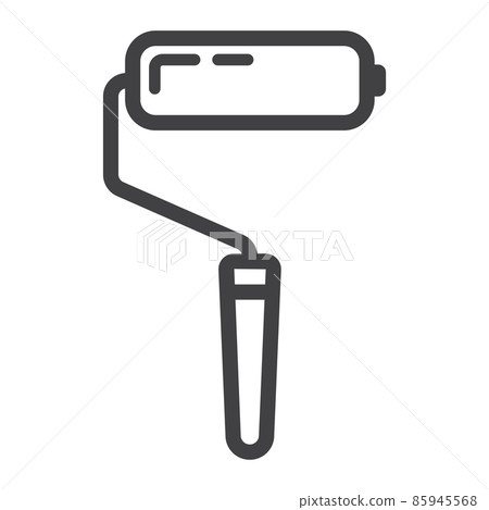 Paint Roller line icon, build and repair, painting sign vector graphics, a linear pattern on a white background, eps 10. Paint Roller line icon, build and repair, painting sign vector graphics, a linear pattern on a white background, eps 10. 85945568